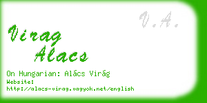 virag alacs business card