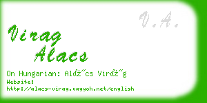 virag alacs business card